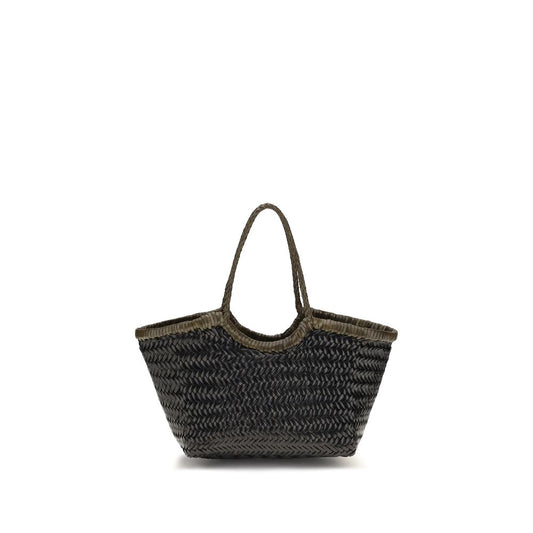 Large Shopper Tote Basket Handbag by Dragon Diffusion for women in bos taurus calf & buffalo leather bicolour & signature presents a ornamental silhouette, showcasing a secure open-top, ample , and versatile handle for a ornamental finish.