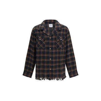 FOUND Blue Cotton Pattern Shirt