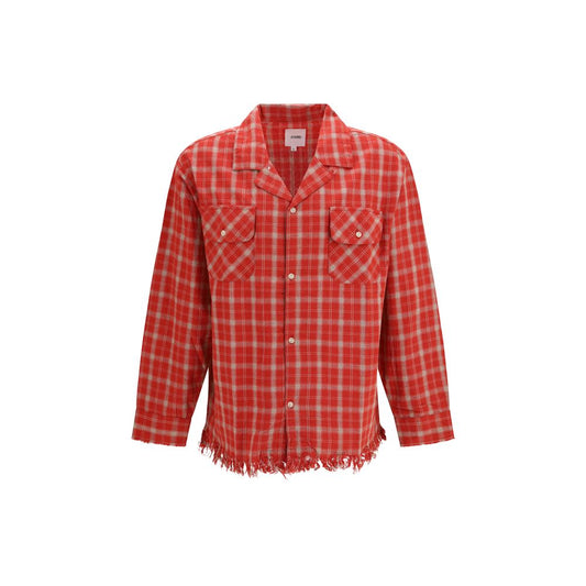 Shirt by FOUND for men in cotton red, patterned & plaid features an polished silhouette, showcasing a sophisticated and detail for a truly polished finish.