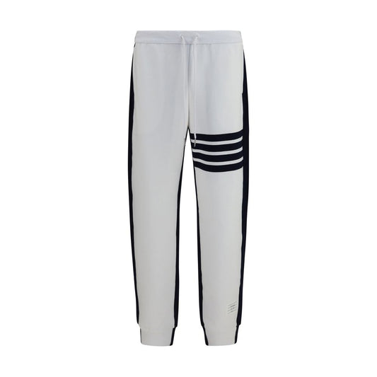 Pants by Thom Browne for men in cotton multicolor, signature & striped features an understated silhouette, showcasing a sophisticated relaxed-fit & regular-fit and long with a refined for an understated, polished aesthetic.