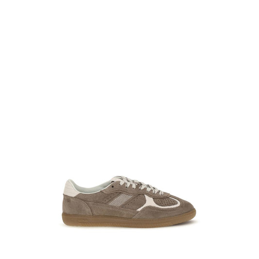 Sneakers by Alohas for women in suede leather & rubber brown & striped features a chic design, perfectly showcasing the chic low-top style of this Women's Low Top Suede Leather & Rubber Sneakers.