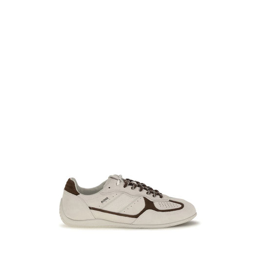 Athletic Sneakers by Alohas for women in bos taurus calf suede leather white showcases an impeccable silhouette, defined by an impeccable low-top style design that perfectly captures the essence of the Women's Low Top Bos Taurus Calf Suede Leather Athletic Sneakers.