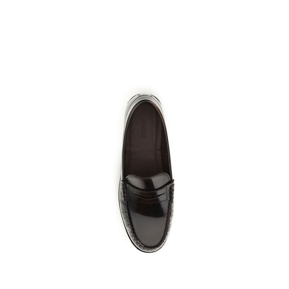 Alohas Brown Calf Leather Bos Taurus Slip-On Loafers