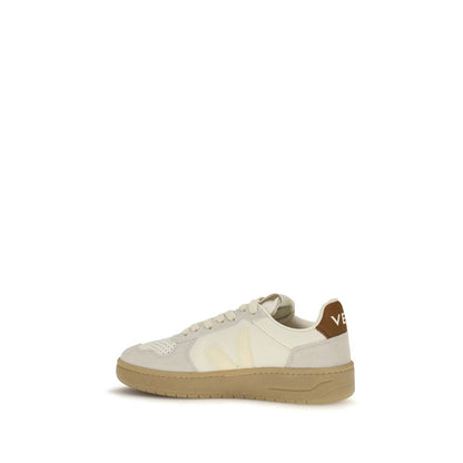Veja Beige Calf Leather Bos Taurus Low Top Sneakers