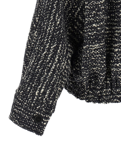 Darkpark White Virgin Wool Bomber
