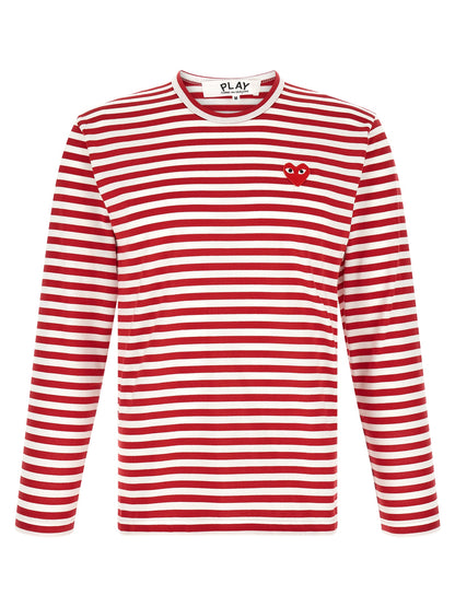 Comme Des Garçons Play White Cotton T-Shirt