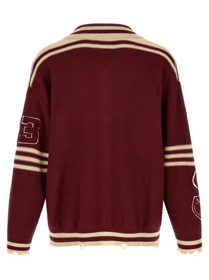 FOUND Bordeaux Cotton Cardigan