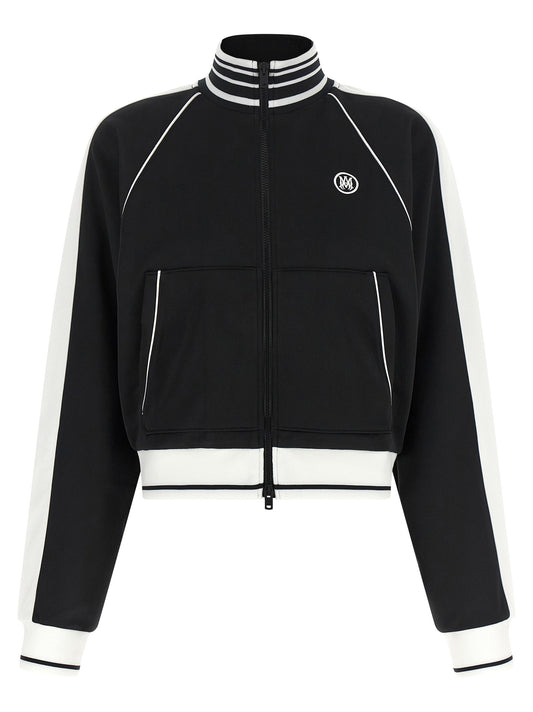 Jacket by Amiri for women in cotton modacrylic & polyester black, white & striped presents a authentic silhouette, artfully detailed with a authentic and functional pockets & windproof for a premium authentic finish.
