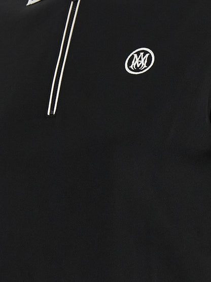 Amiri Black Polyester Polo Shirt