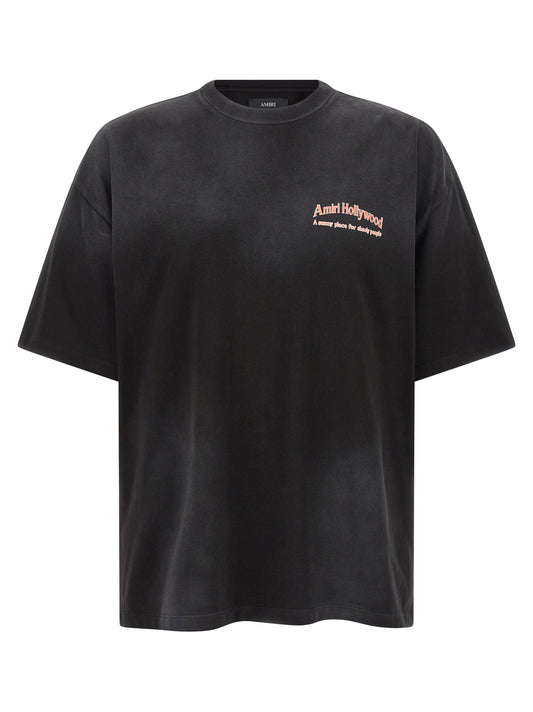 T-Shirt by Amiri for men in cotton black & print features an on trend silhouette, perfectly showcasing a on trend and crew neckline for an elevated aesthetic.