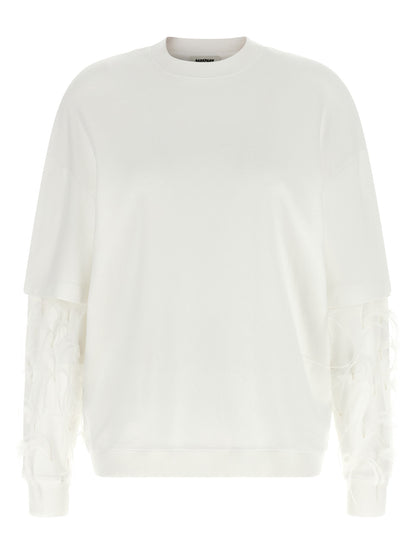 Darkpark White Cotton Sweatshirt