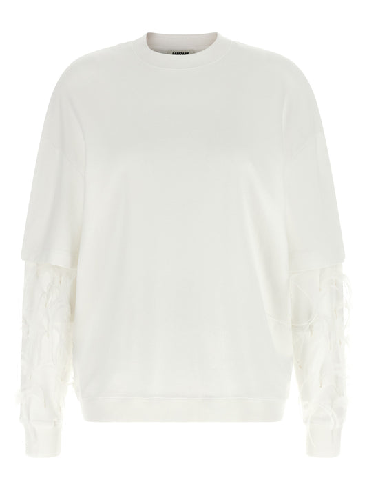 Darkpark White Cotton Sweatshirt