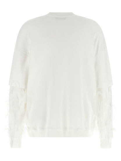 Darkpark White Cotton Sweatshirt