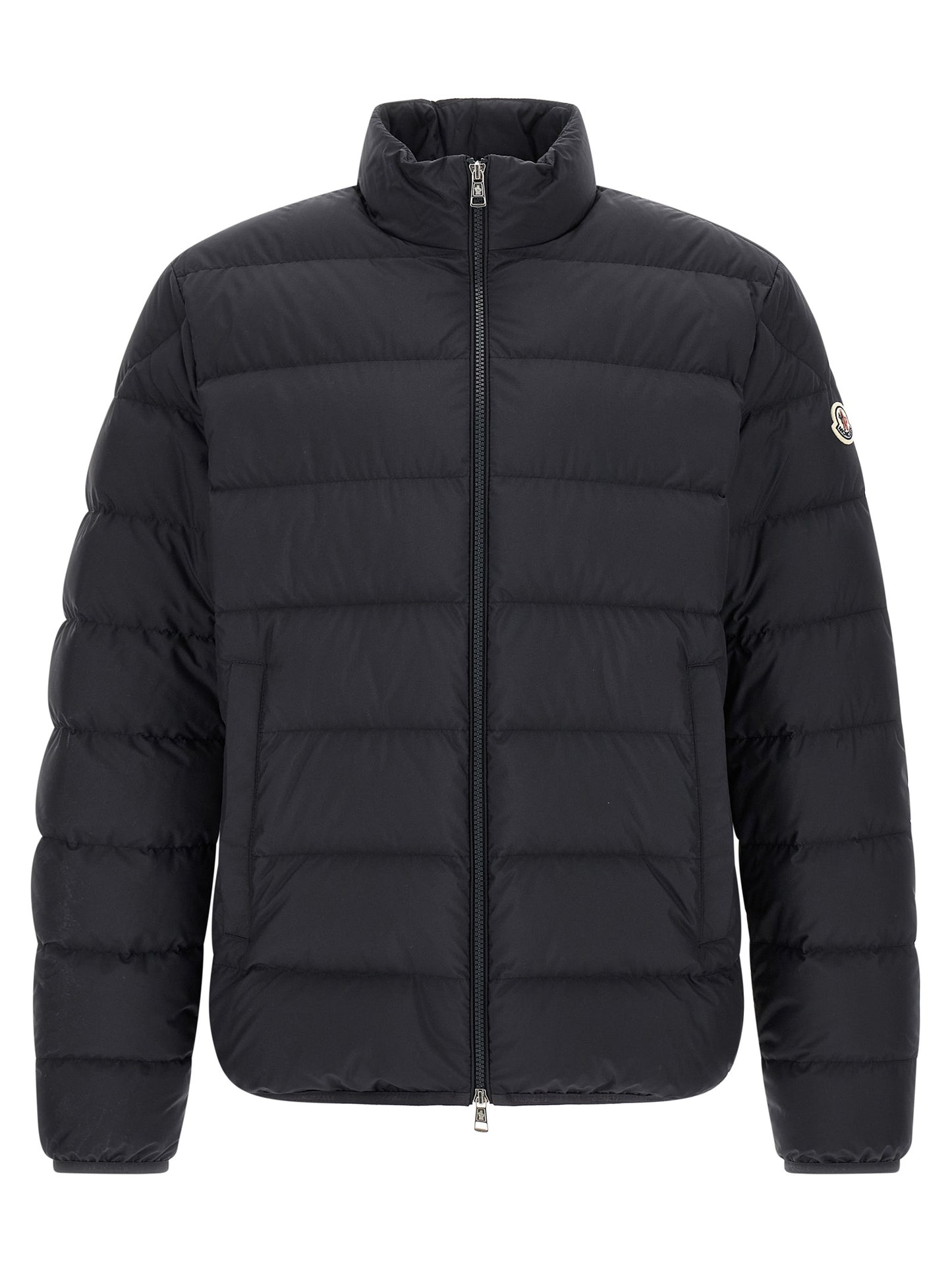 Moncler Blue Polyester Full-Length Jacket