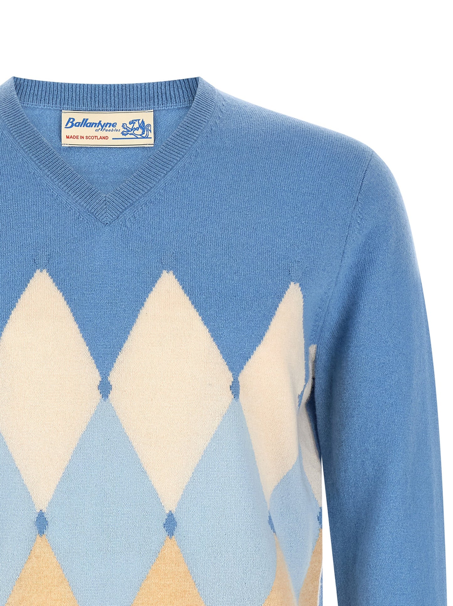 Ballantyne Blue Cashmere Cardigan