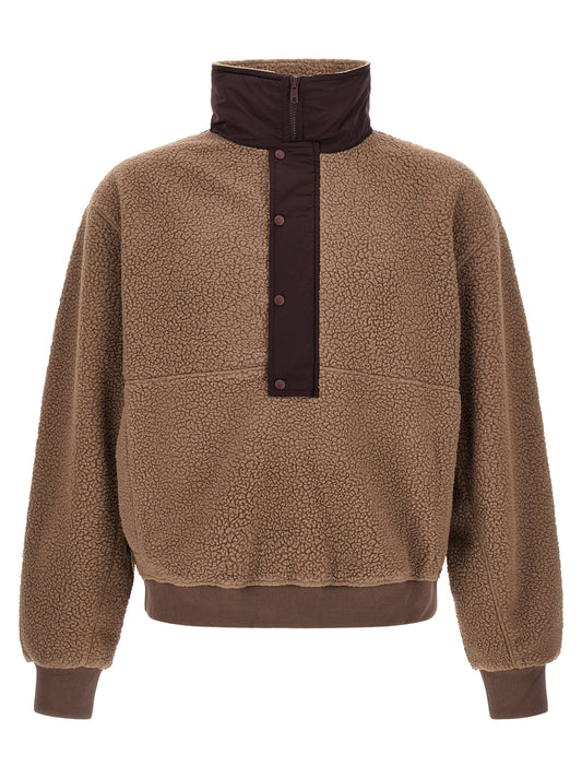 Sweatshirt by Entire Studios for men in plush polyester brown features a unrivaled silhouette with a refined high-neck neckline and unrivaled detailing for a sophisticated look.