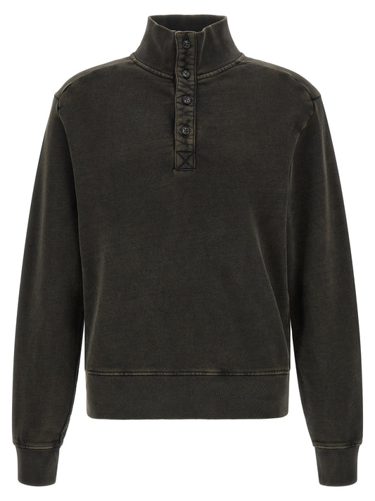 Cardigan by Entire Studios for men in cotton black features an impeccable silhouette, showcasing a sophisticated high-neck neckline and detail for a truly impeccable finish.