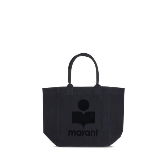 Shoulder Tote Bag by Isabel Marant for women in cotton black & monogram features an effortlessly chic silhouette with a secure , ample , and versatile shoulder-strap & handle for effortlessly chic everyday luxury.