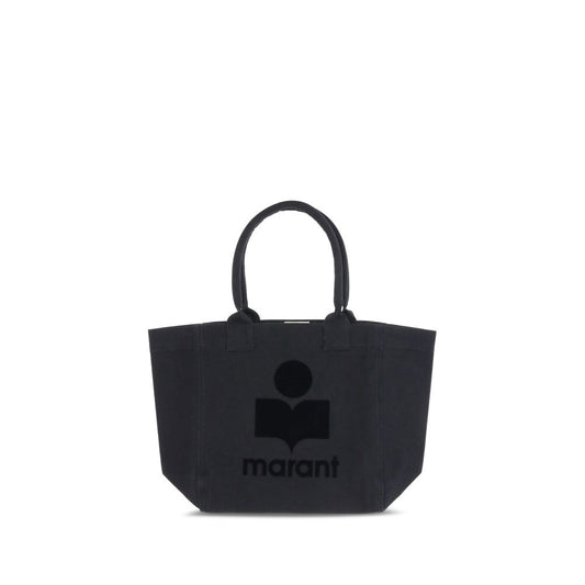 Small Shoulder Tote Bag by Isabel Marant for women in cotton black & monogram features a distinguished silhouette, showcasing a secure and distinguished with versatile shoulder-strap & handle for a distinguished finish.