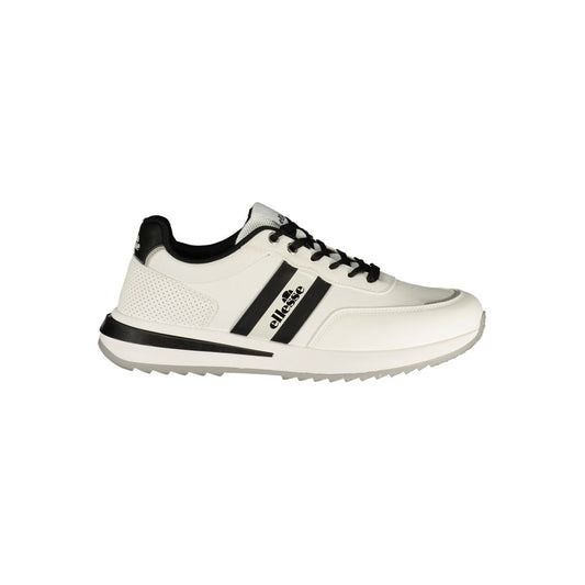 Athletic Sneakers by Ellesse for men in canvas polyurethane & polyester black, white & print presents a sleek silhouette, perfectly capturing the athletic style essence of Crisp Men's Athletic Canvas Polyurethane & Polyester Sneakers with its sleek design and premium finish.