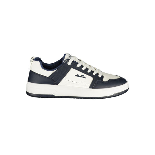 Athletic Sneakers by Ellesse for men in polyester & polyurethane blue & white showcases an impeccable silhouette, defined by an impeccable athletic style design that perfectly captures the essence of the Men's Athletic Polyester & Polyurethane Sneakers.