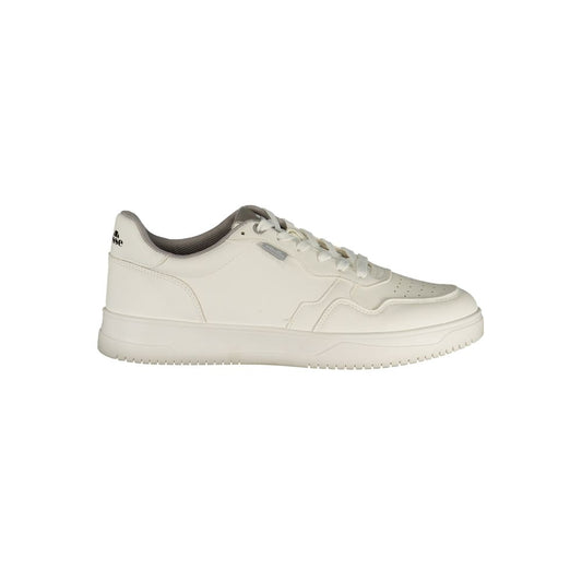 Athletic Sneakers by Ellesse for men in polyester & polyurethane gray & white showcases an impeccable silhouette, defined by an impeccable athletic style design that perfectly captures the essence of the Men's Athletic Polyester & Polyurethane Sneakers.