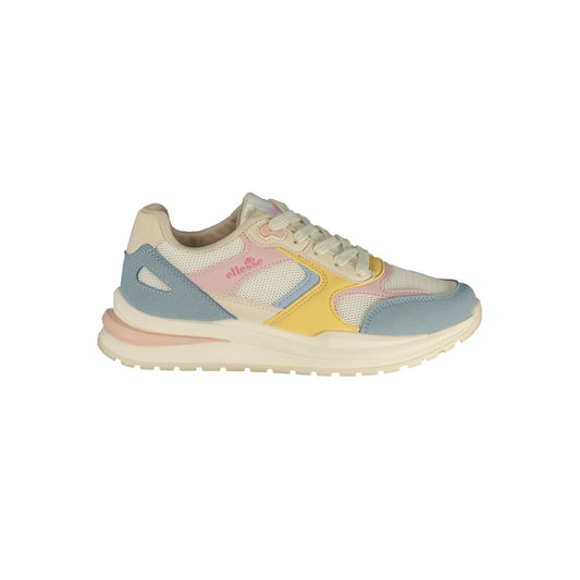 Athletic Sneakers Ellesse women polyester & polyurethane blue, pink, white, yellow & print featuring a avant-garde Women's Athletic Polyester & Polyurethane Sneakers design with a avant-garde athletic style for a refined finish.