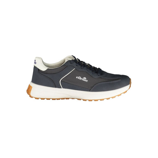 Athletic Sneakers by Ellesse for men in polyester & polyurethane blue, white, signature-print & print showcases an impeccable silhouette, defined by an impeccable athletic style design that perfectly captures the essence of the Men's Athletic Polyester & Polyurethane Sneakers.