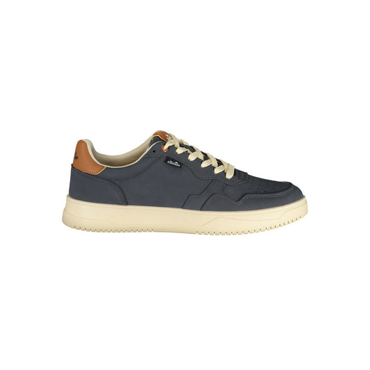 Athletic Sneakers by Ellesse for men in polyester & polyurethane blue, brown & print features an effortless chic silhouette, showcasing the signature athletic style of the Men's Athletic Polyester & Polyurethane Sneakers collection with a truly effortless chic finish.
