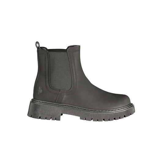 Ankle Boots by U.S. POLO ASSN. for women in polyurethane black & print features an enchanting design from the Women's Polyurethane Ankle Boots collection, highlighting a enchanting and for a refined look.