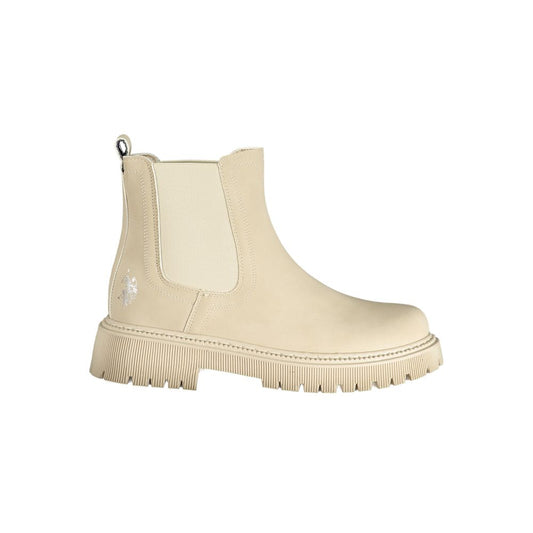 Ankle Boots by U.S. POLO ASSN. for women in polyester & polyurethane beige, signature & print showcases a impeccable silhouette as Women's Polyester & Polyurethane Ankle Boots, artfully defined by a impeccable and a impeccable .