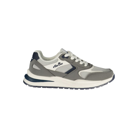 Ellesse Men's Athletic Polyester & Polyurethane Sneakers - Blue Gray White Signature Print Print