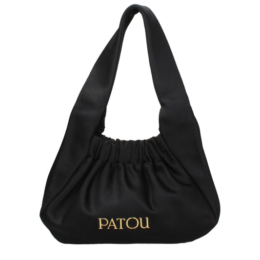 This Handbag by Patou for women in fabric and black presents a sculptural silhouette featuring a secure , ample , and versatile for a sculptural finish.