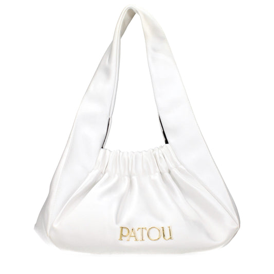 Handbag by Patou for women in fabric white features a signature silhouette, showcasing a secure and signature with versatile for a sophisticated look.