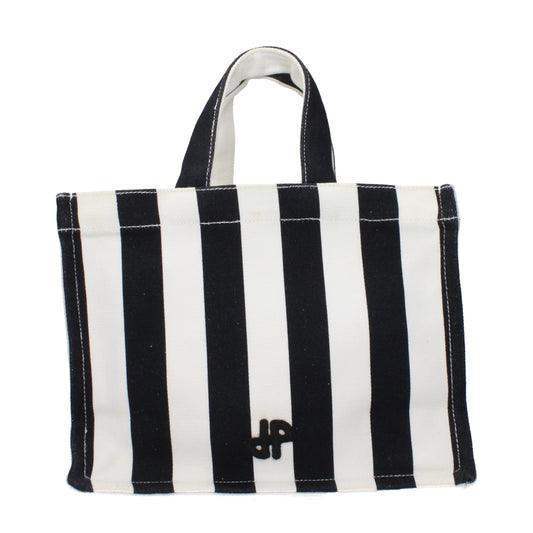 Handbag by Patou for women in fabric black features a signature silhouette, showcasing a secure and signature with versatile shoulder-strap for a sophisticated look.