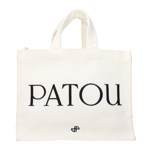 Handbag by Patou for women in fabric white features a refined silhouette, showcasing a secure , organized , and versatile shoulder-strap for a refined finish.