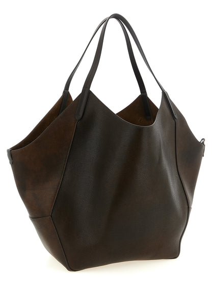 Brunello Cucinelli Brown Calfskin Tote Bag