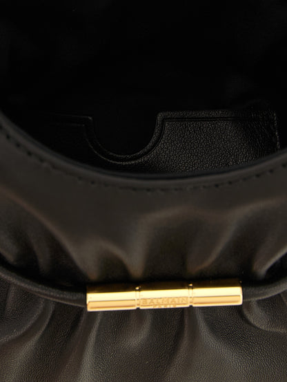 Balmain Black Lamb Leather Handbag