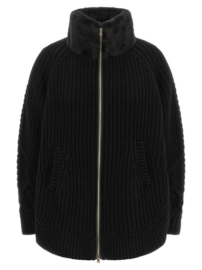 Herno Black Wool Cardigan