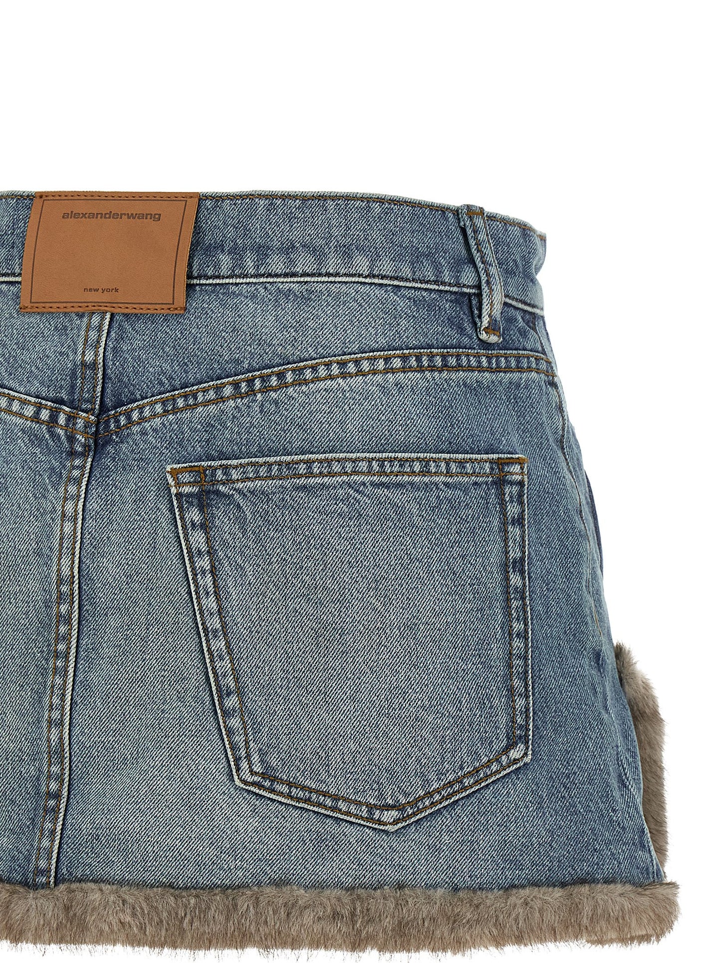 DENIM X ALEXANDER WANG Blue Cotton Long Skirt