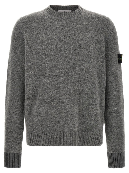Stone Island Gray Wool Cardigan