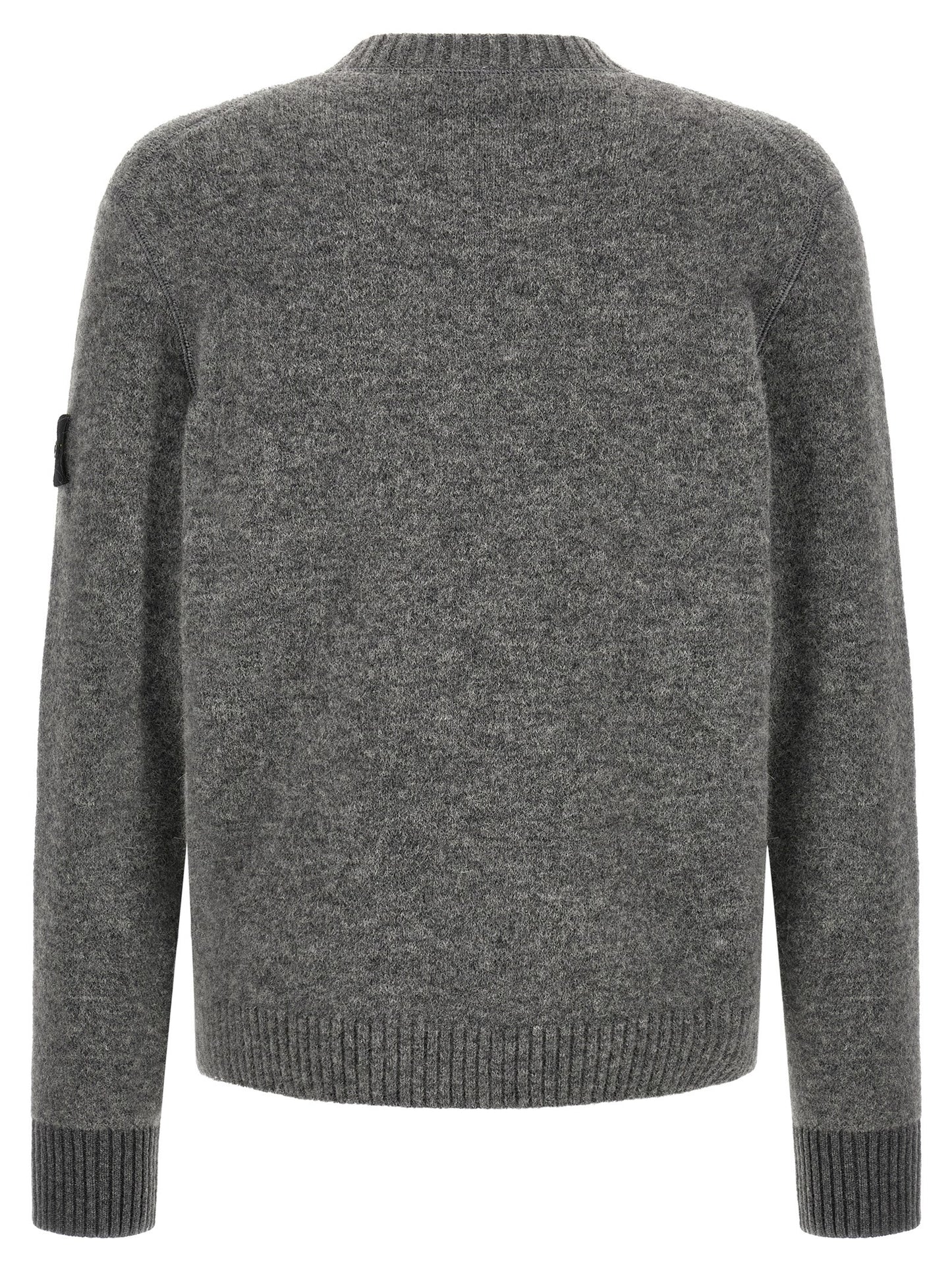 Stone Island Gray Wool Cardigan