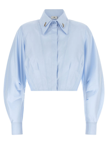 Elisabetta Franchi Blue Cotton Blouse
