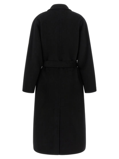 Elisabetta Franchi Black Wool Coat