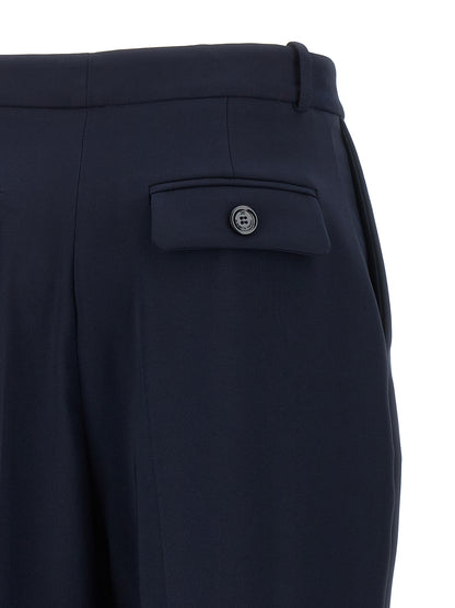 Elisabetta Franchi Blue Polyester Dress Pants