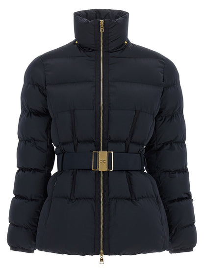 Elisabetta Franchi Black Polyester Full-Length Jacket