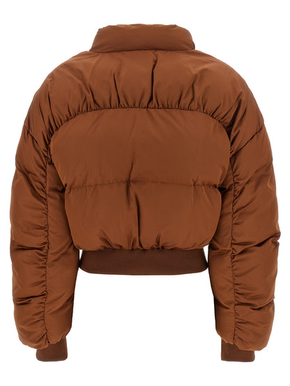 Elisabetta Franchi Brown Polyester Full-Length Jacket