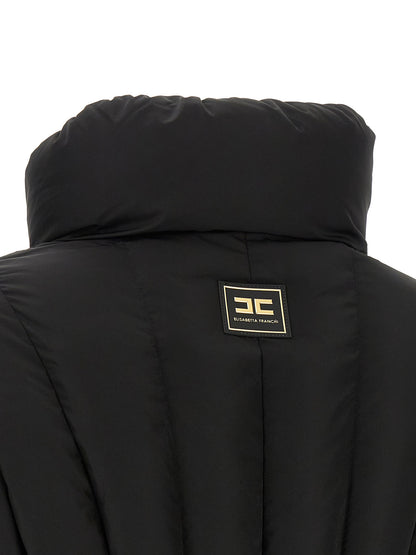 Elisabetta Franchi Black Polyester Full-Length Jacket