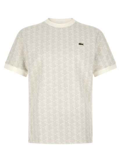 Lacoste Beige Polyester T-Shirt