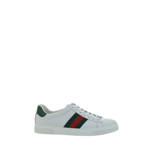 Sneakers by Gucci for men in bos taurus calf leather white & monogram presents a impeccable silhouette as Men's Low Top Bos Taurus Calf Leather Sneakers, expertly defined by a impeccable low-top style for a impeccable, high-fashion look.
